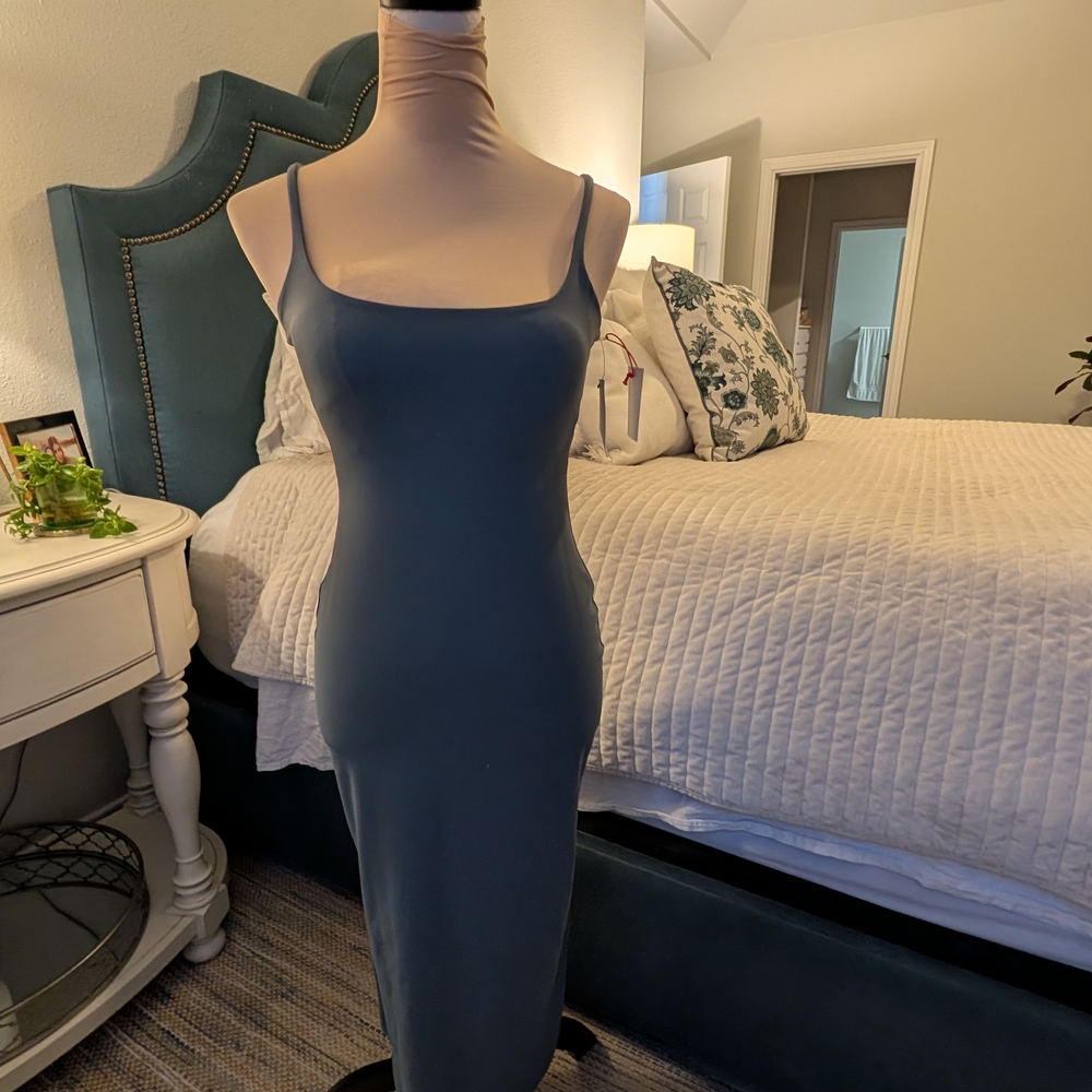 Open Edit Blue Weather Midi Slip Dress – Size S – Nordstrom – NWT